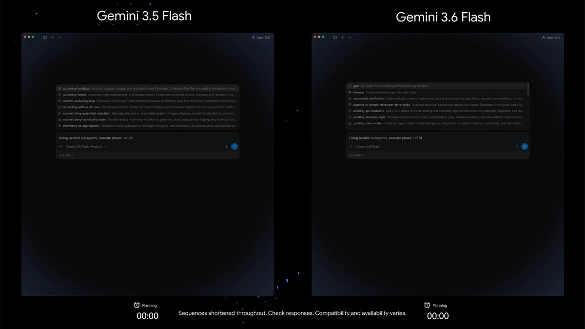 Google AI 推出 Gemini 3.6 Flash 和 Gemini 3.5 Flash-Lite 两个新模型