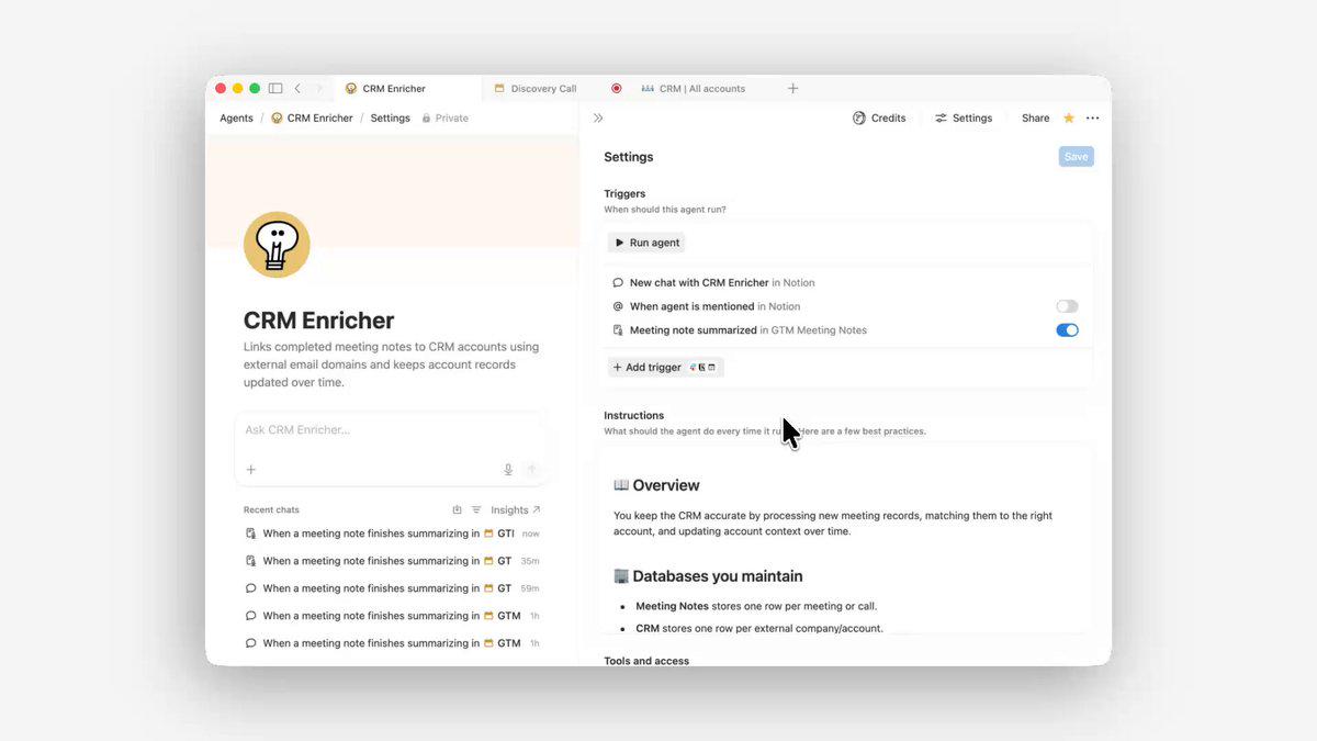 Notion AI会议笔记新增自定义Agent触发功能