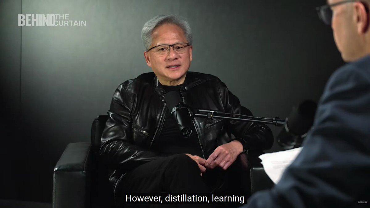 黄仁勋谈蒸馏：蒸馏不是抄袭，而是智能的基本方式
