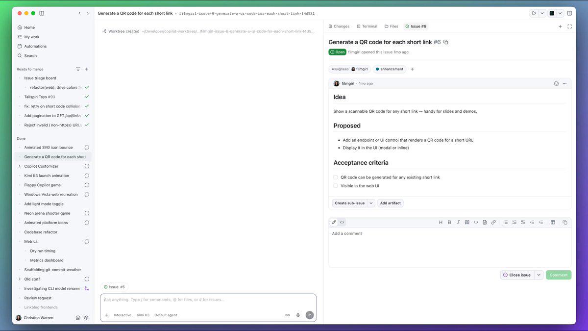 Kimi K3 开源模型正式开放，已在 GitHub Copilot 上线