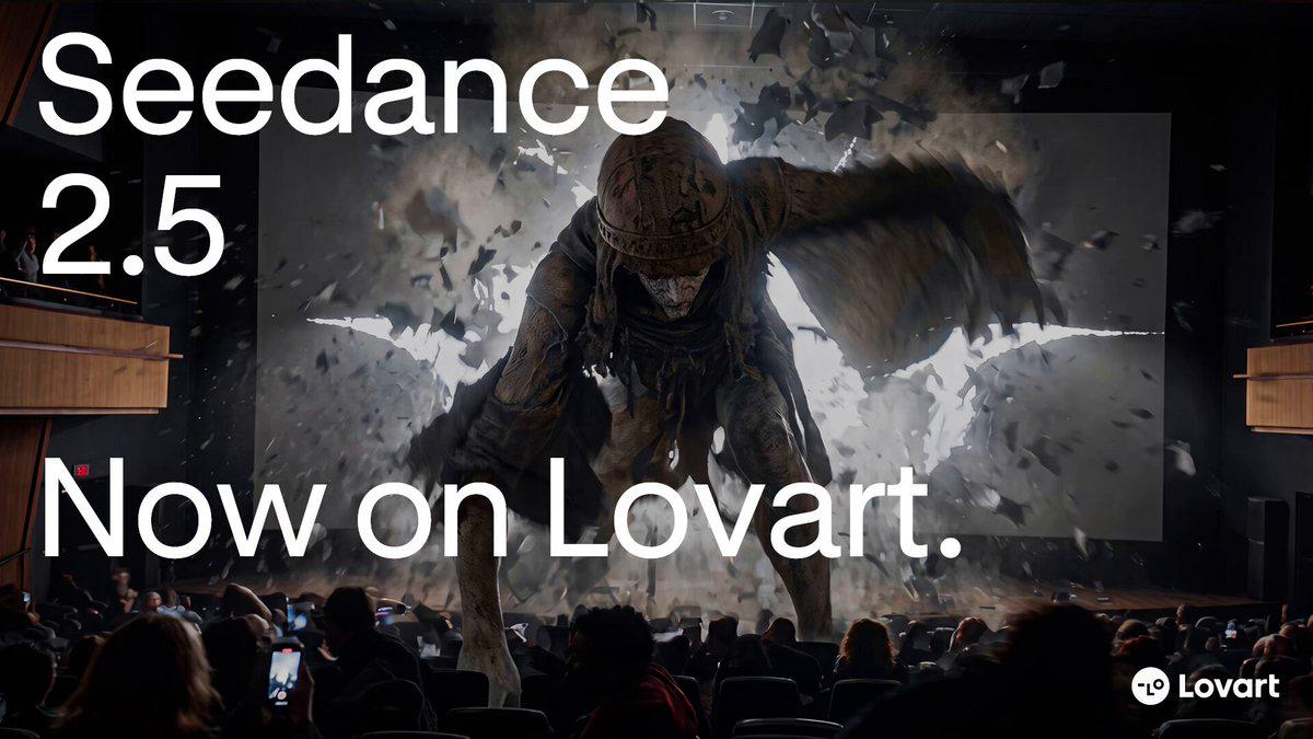 Seedance 2.5上线Lovart，支持原生30秒4K视频生成