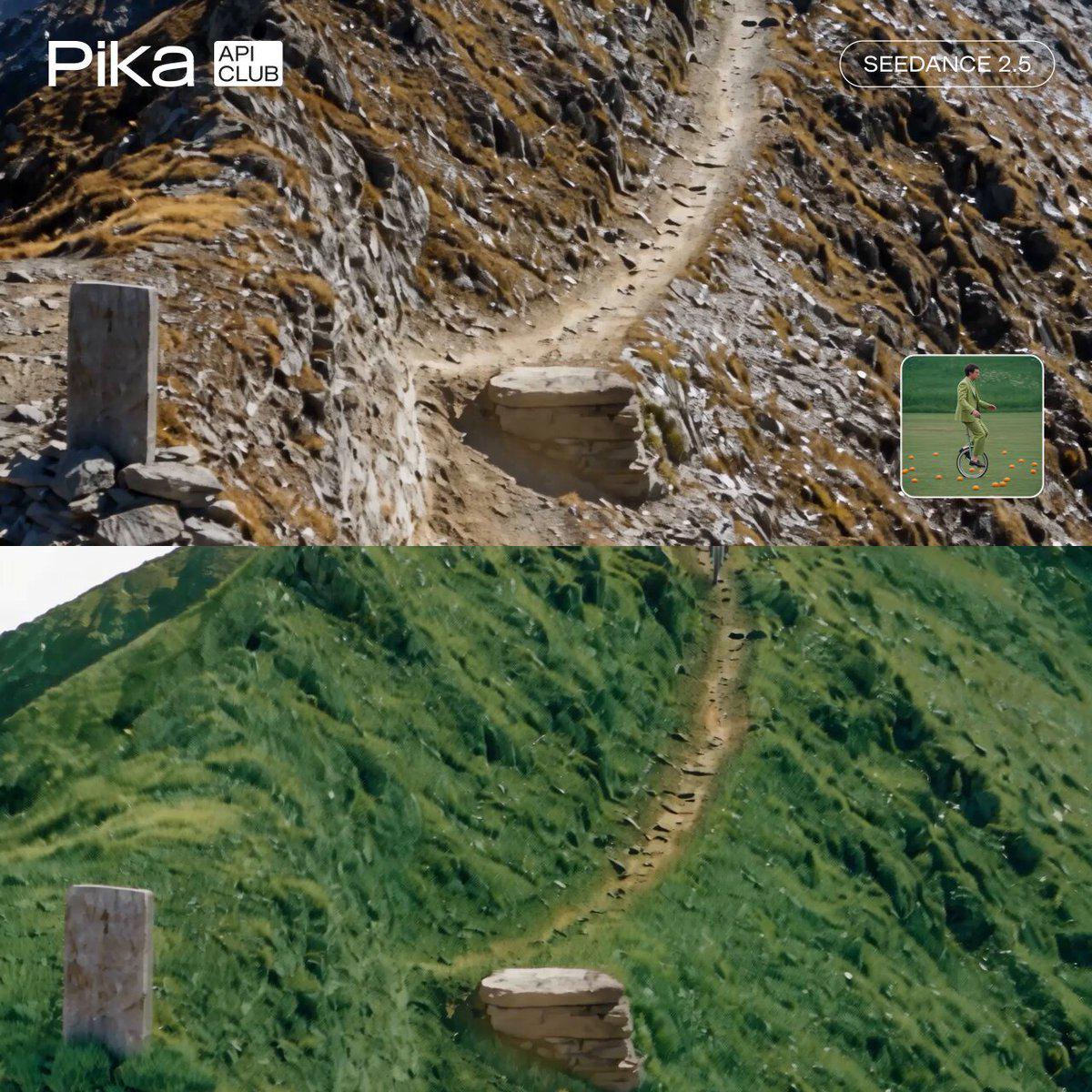 Pika展示Seedance 2.5视频编辑：单张参考图即可改变整个场景