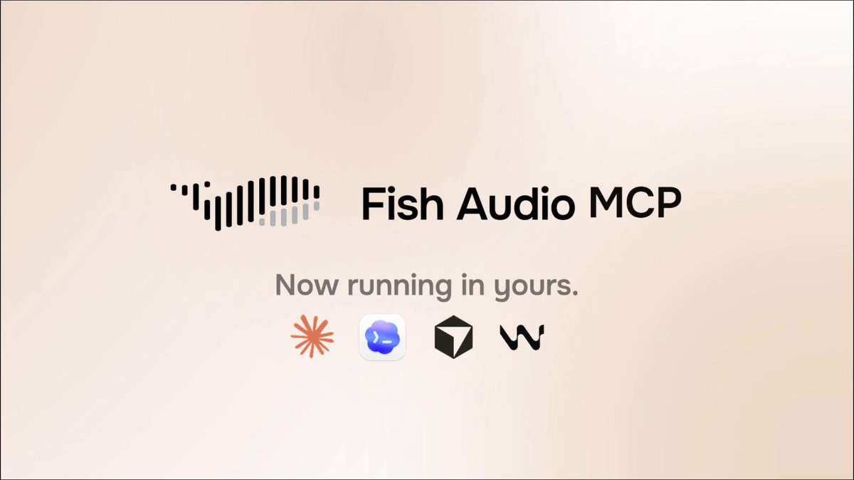 Fish Audio 发布 MCP，接入 Claude、Codex CLI 等智能体