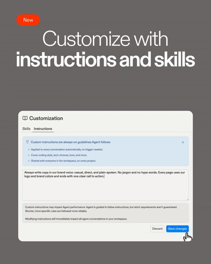 Replit Agent 新增 Instructions 和 Skills 功能，一次教会 Agent 工作偏好