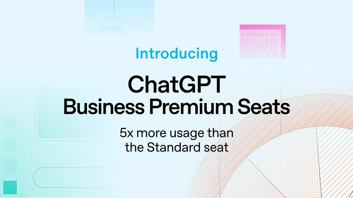 推出 ChatGPT 商业高级版座位