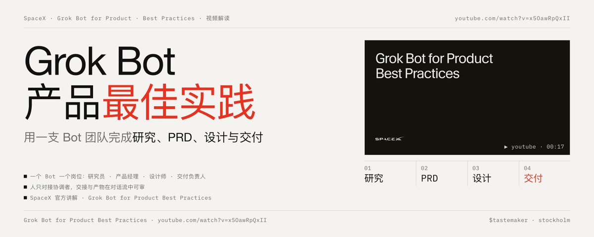 Grok Bot 产品最佳实践：用 Bot 团队完成产品全流程