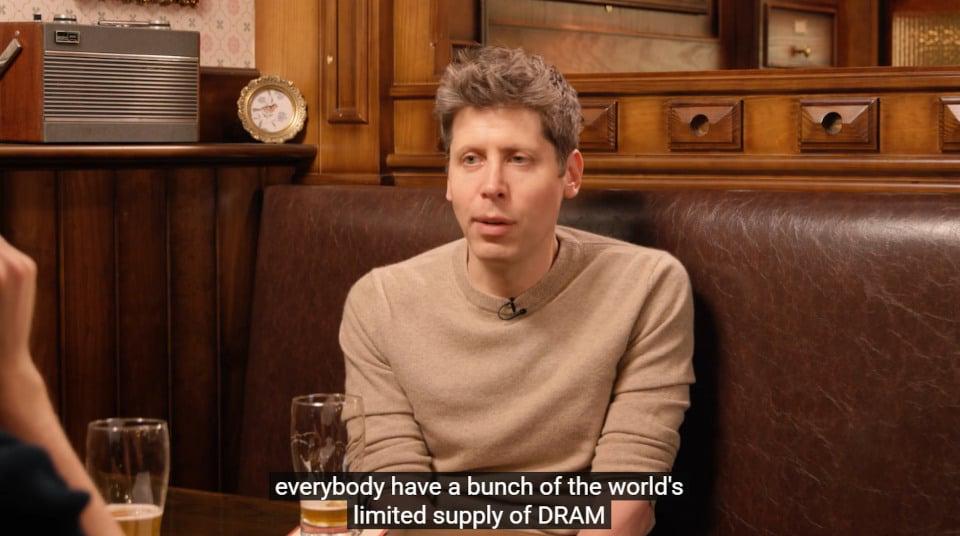 Sam Altman 称 PC 内存仅被使用 5% 时间，上云更划算